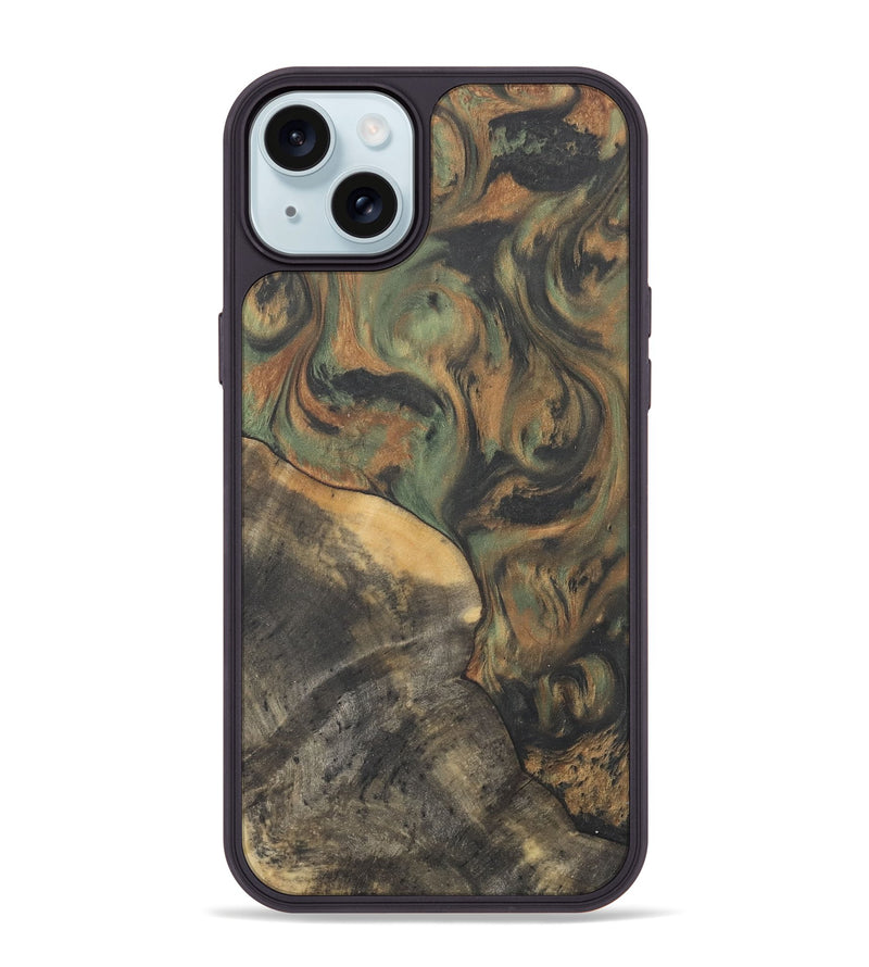 iPhone 15 Plus Wood Phone Case - Eduardo (Green, 732948)