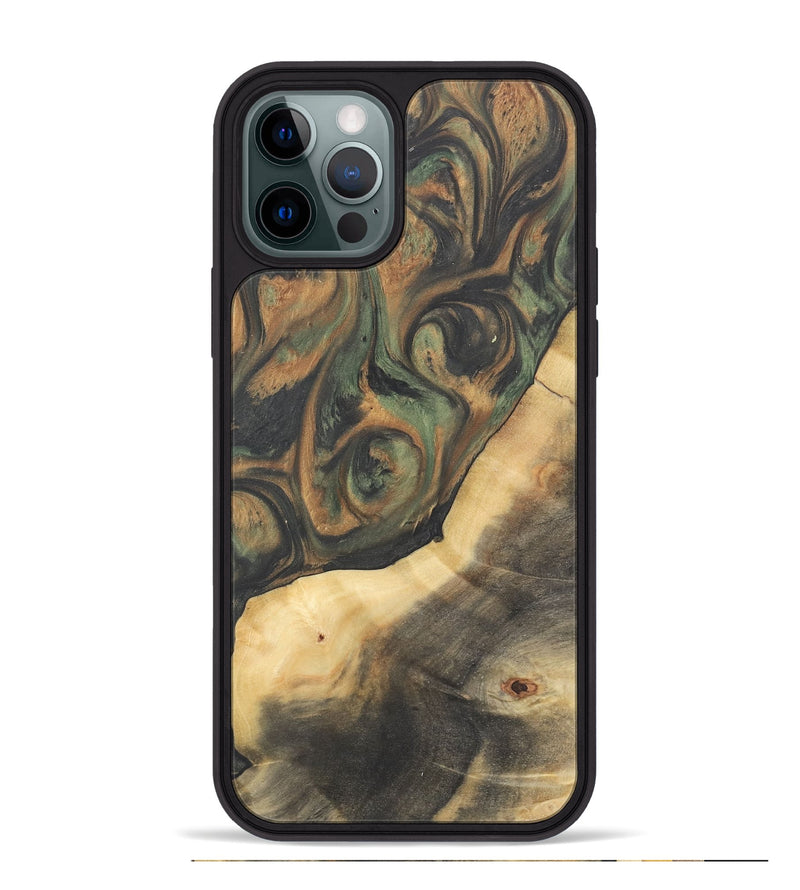 iPhone 12 Pro Max Wood Phone Case - Terry (Green, 732949)