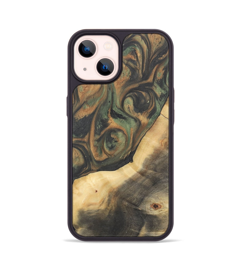 iPhone 14 Wood Phone Case - Terry (Green, 732949)