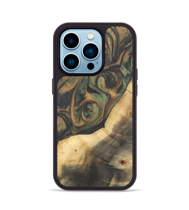 iPhone 14 Pro Wood Phone Case - Terry (Green, 732949)