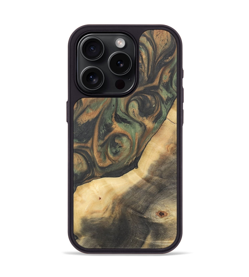 iPhone 15 Pro Wood Phone Case - Terry (Green, 732949)