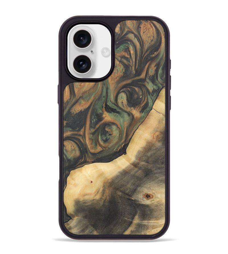 iPhone 16 Plus Wood Phone Case - Terry (Green, 732949)