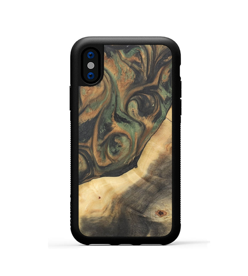 iPhone Xs Wood Phone Case - Terry (Green, 732949)