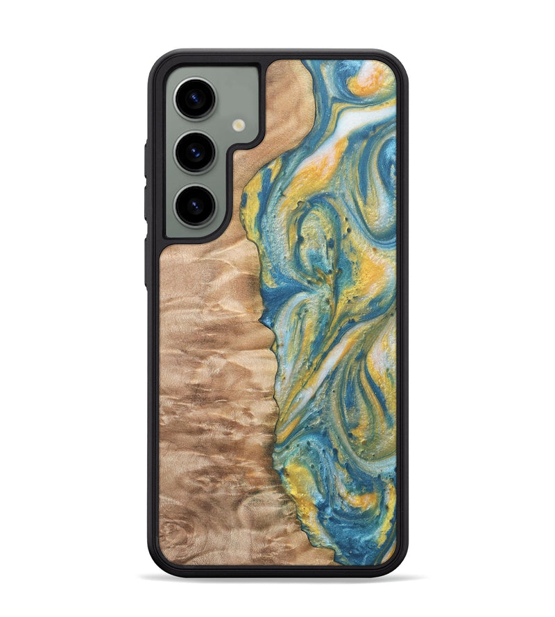 Galaxy S24 Plus Wood Phone Case - Marco (Teal & Gold, 732954)