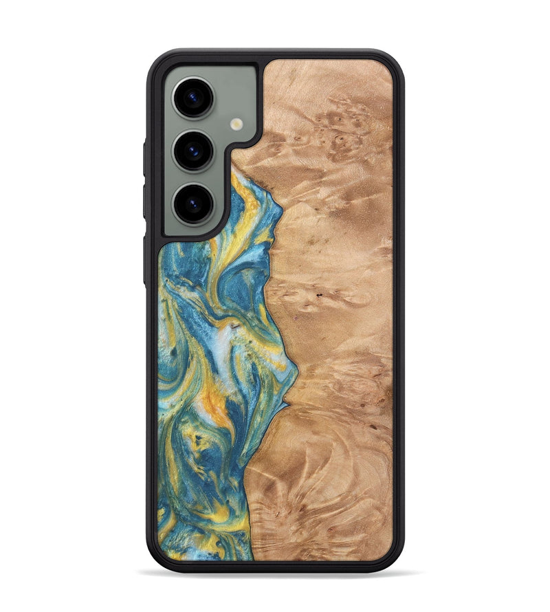 Galaxy S24 Plus Wood Phone Case - Partha (Teal & Gold, 732957)