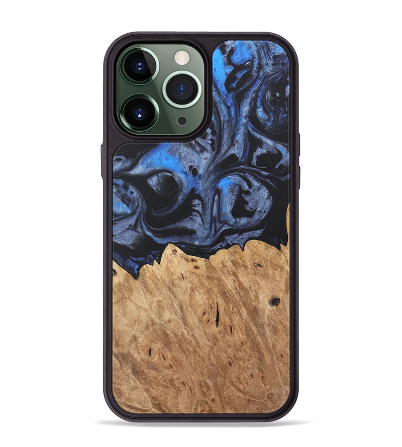 iPhone 13 Pro Max Wood Phone Case - Mylee (Blue, 732960)