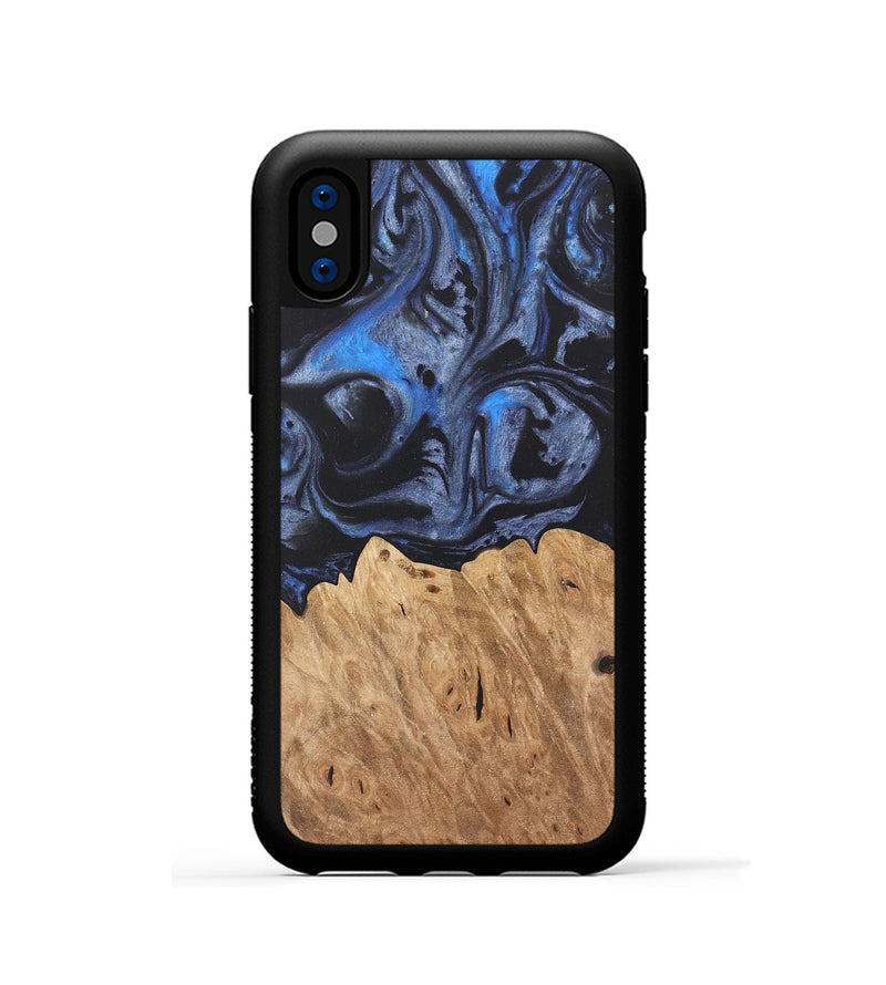 iPhone Xs Wood Phone Case - Mylee (Blue, 732960)