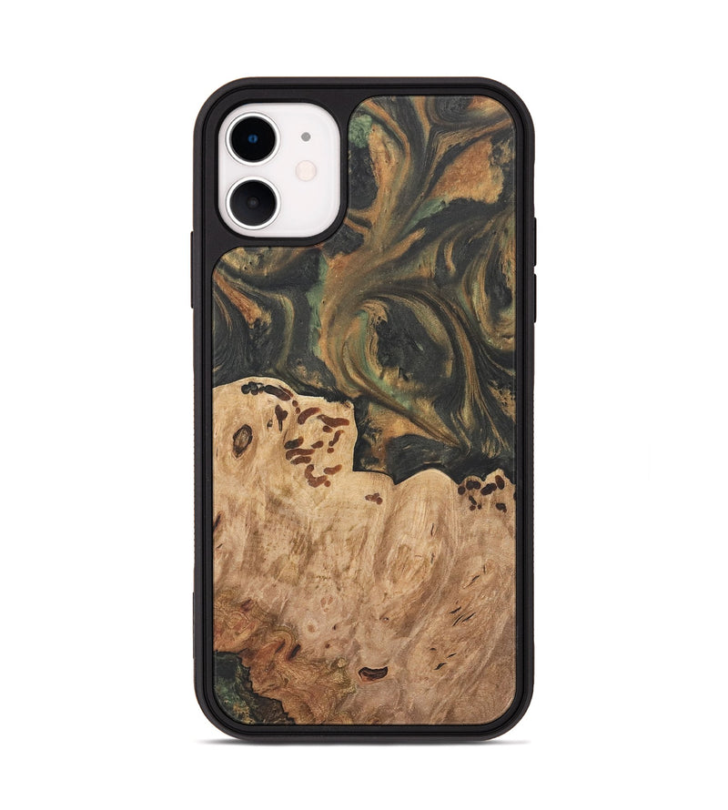 iPhone 11 Wood Phone Case - Dyann (Green, 732965)