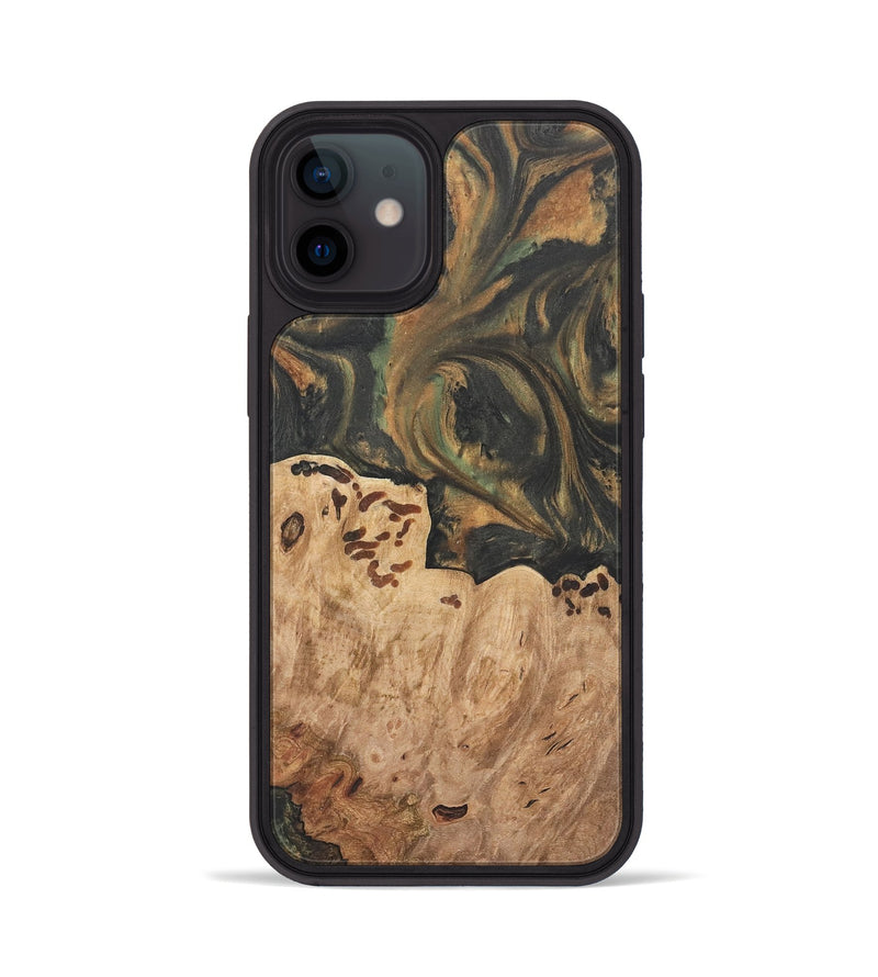 iPhone 12 Wood Phone Case - Dyann (Green, 732965)