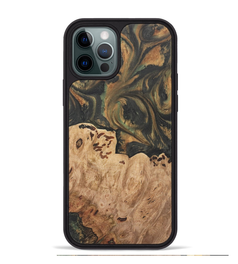 iPhone 12 Pro Max Wood Phone Case - Dyann (Green, 732965)