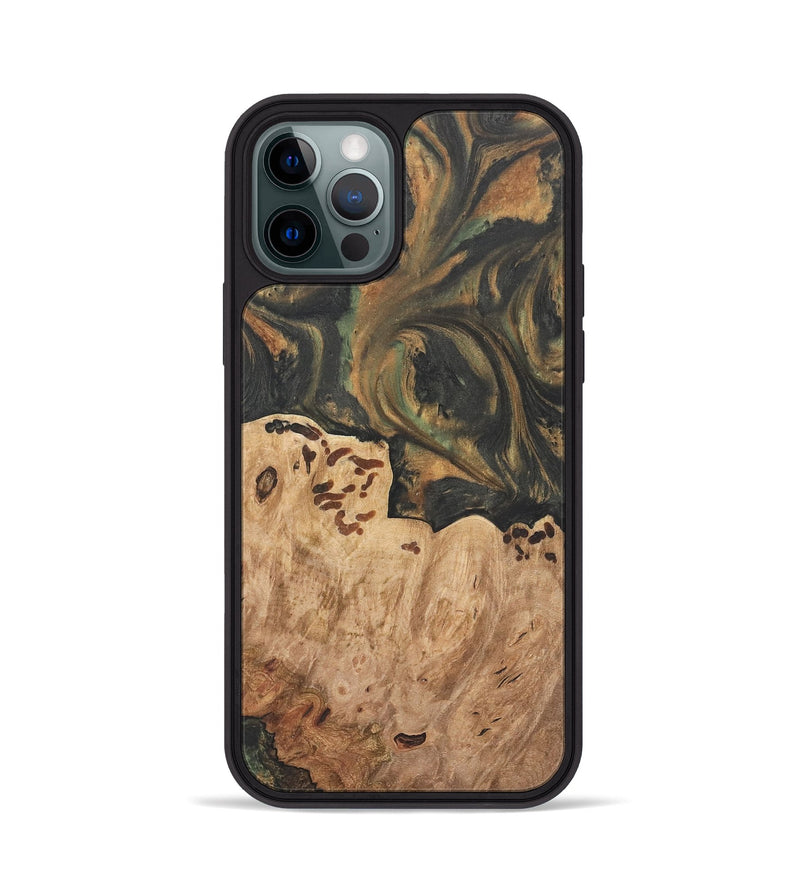 iPhone 12 Pro Wood Phone Case - Dyann (Green, 732965)