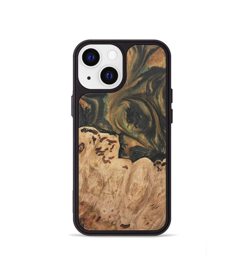 iPhone 13 mini Wood Phone Case - Dyann (Green, 732965)