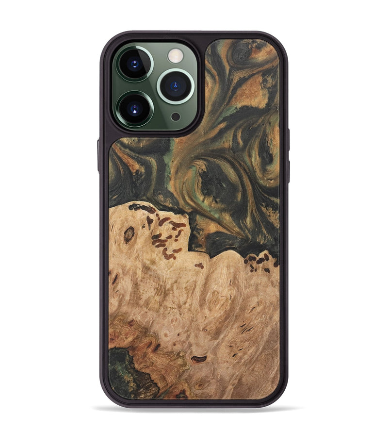 iPhone 13 Pro Max Wood Phone Case - Dyann (Green, 732965)