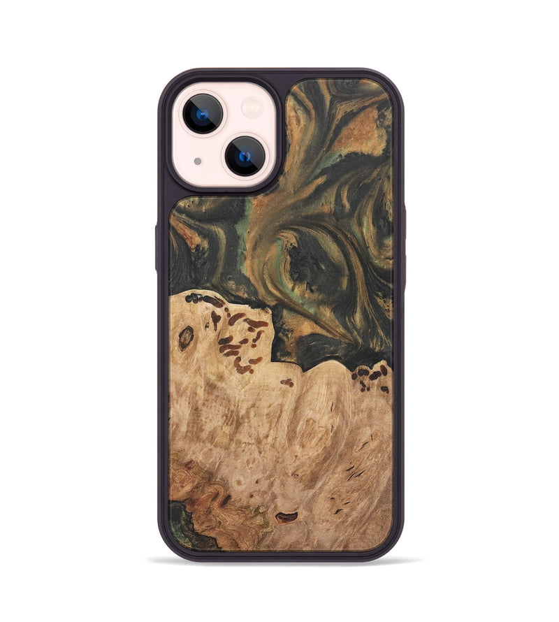 iPhone 14 Wood Phone Case - Dyann (Green, 732965)