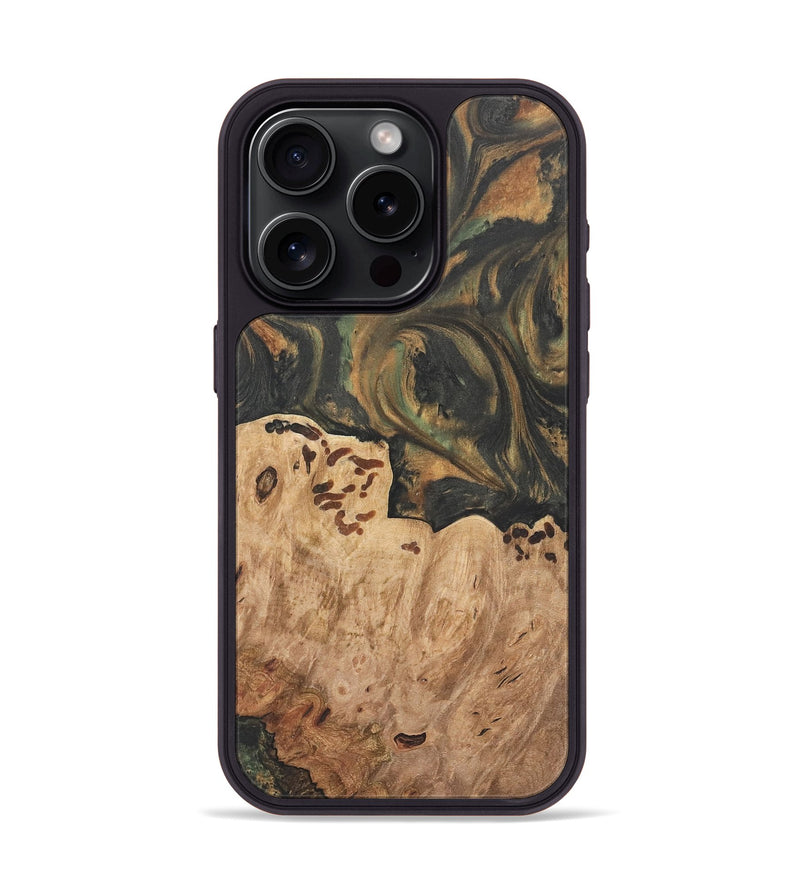 iPhone 15 Pro Wood Phone Case - Dyann (Green, 732965)