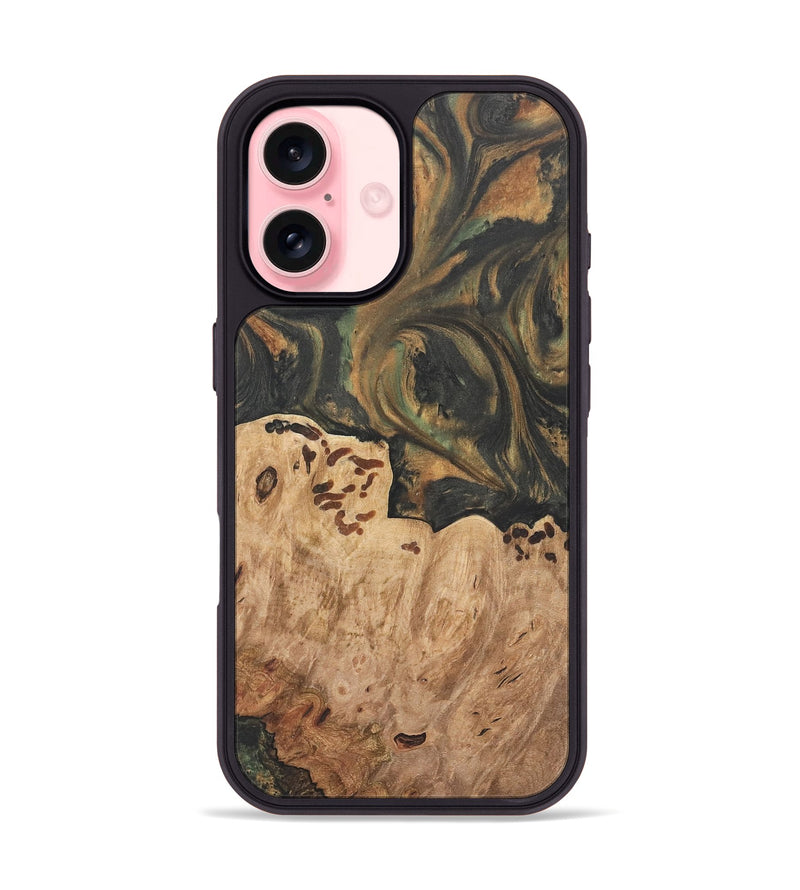 iPhone 16 Wood Phone Case - Dyann (Green, 732965)