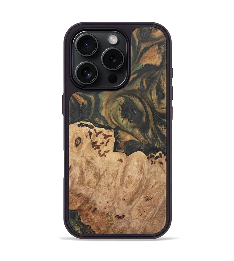 iPhone 16 Pro Wood Phone Case - Dyann (Green, 732965)