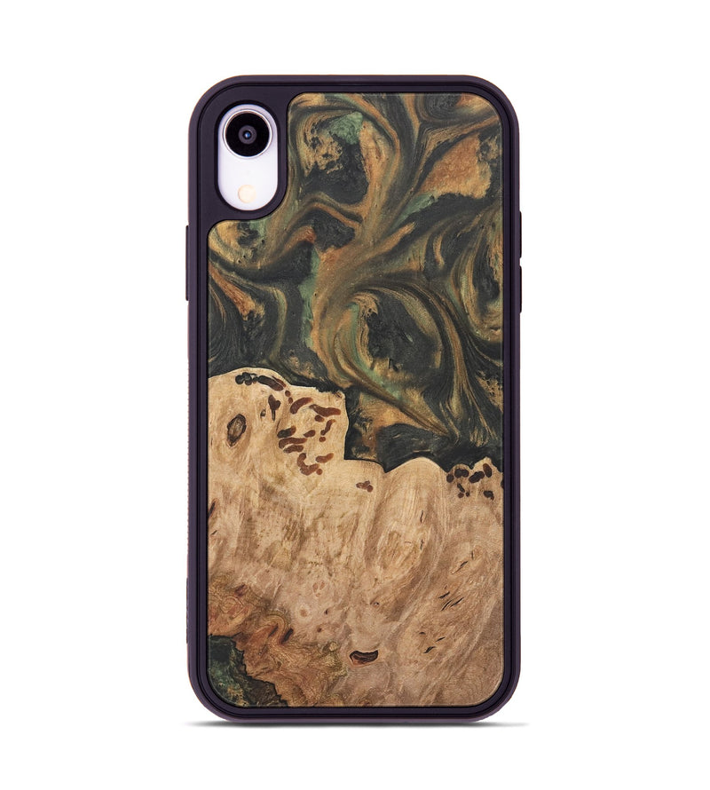 iPhone Xr Wood Phone Case - Dyann (Green, 732965)