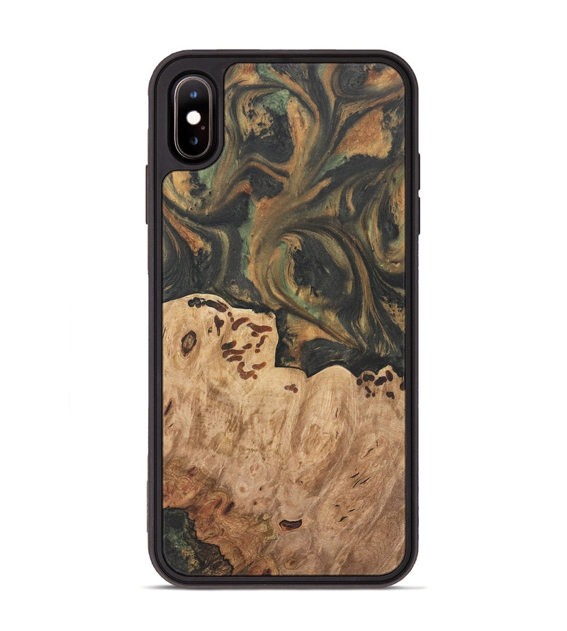 iPhone Xs Max Wood Phone Case - Dyann (Green, 732965)