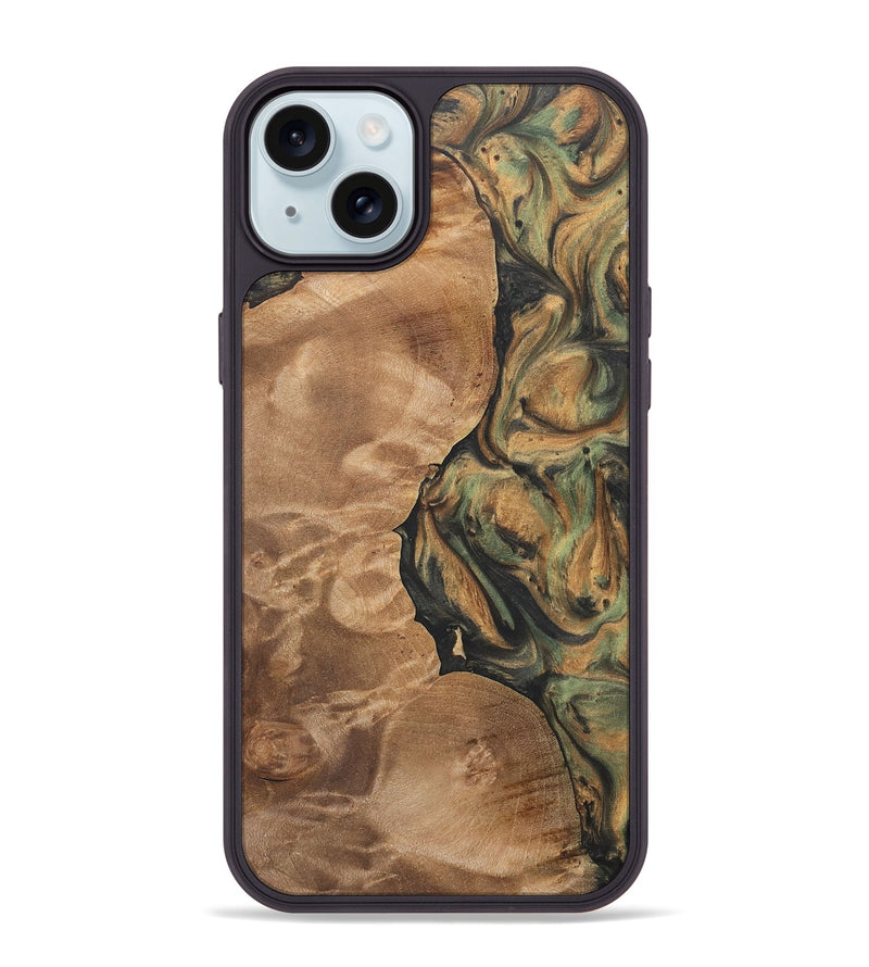 iPhone 15 Plus Wood Phone Case - Leung (Green, 732968)