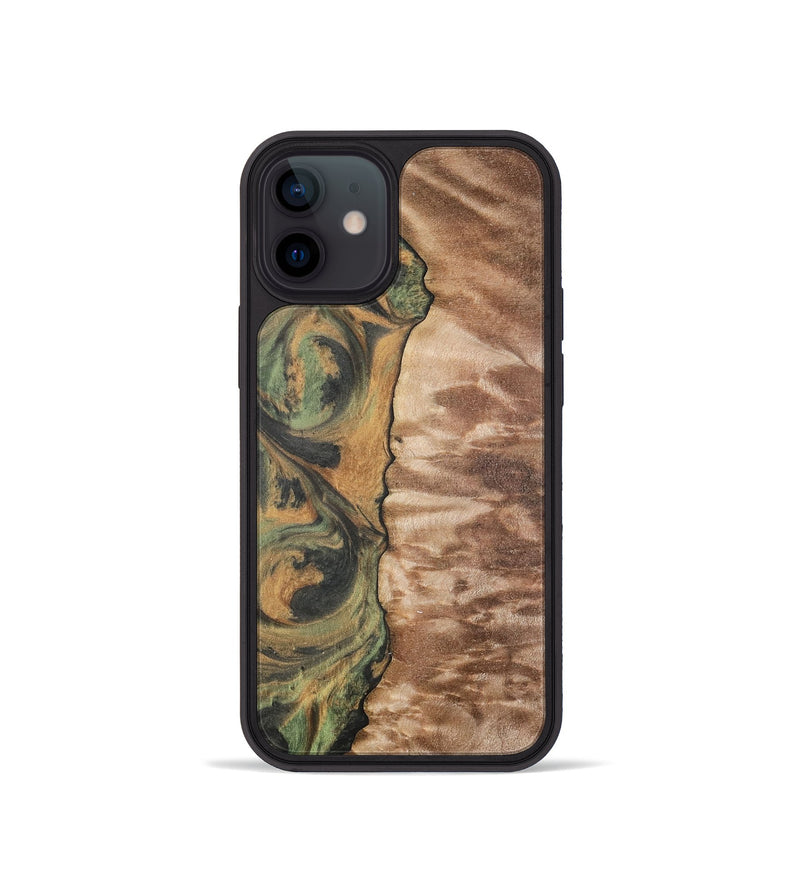 iPhone 12 mini Wood Phone Case - Dael (Green, 732971)