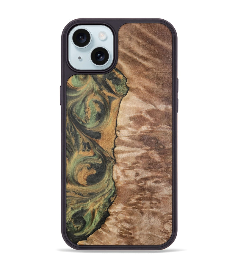 iPhone 15 Plus Wood Phone Case - Dael (Green, 732971)