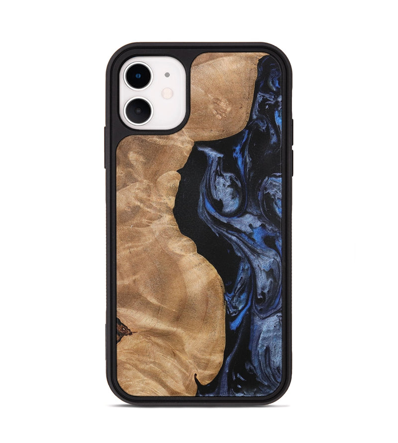 iPhone 11 Wood Phone Case - Renelle (Blue, 732976)