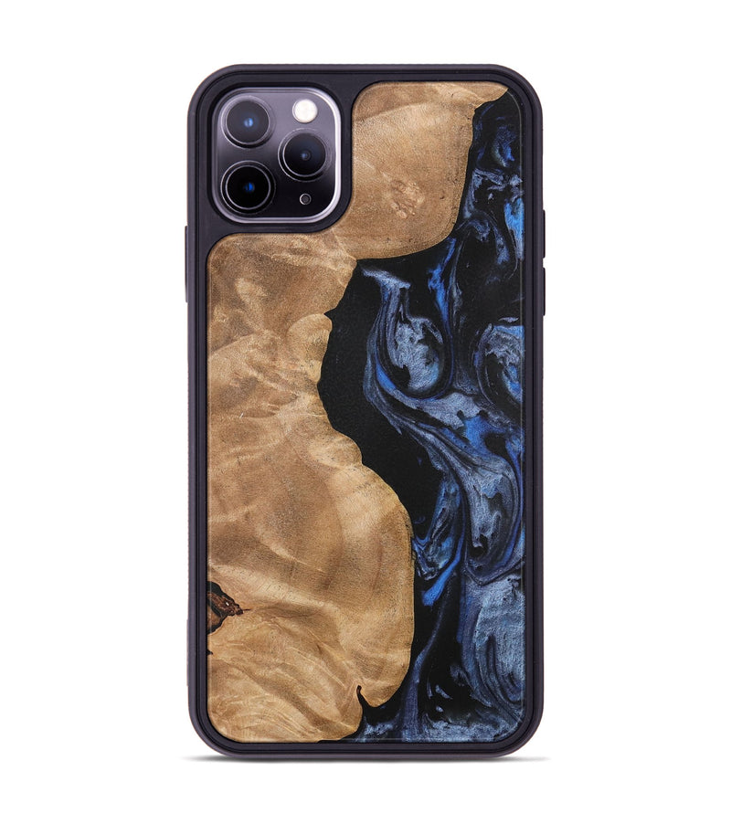 iPhone 11 Pro Max Wood Phone Case - Renelle (Blue, 732976)