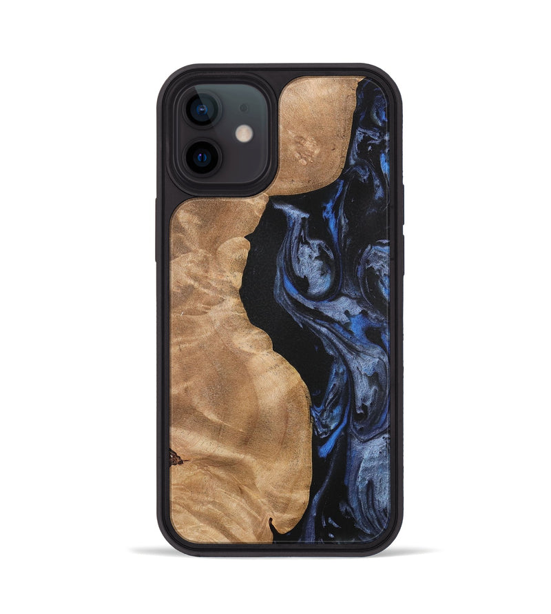 iPhone 12 Wood Phone Case - Renelle (Blue, 732976)