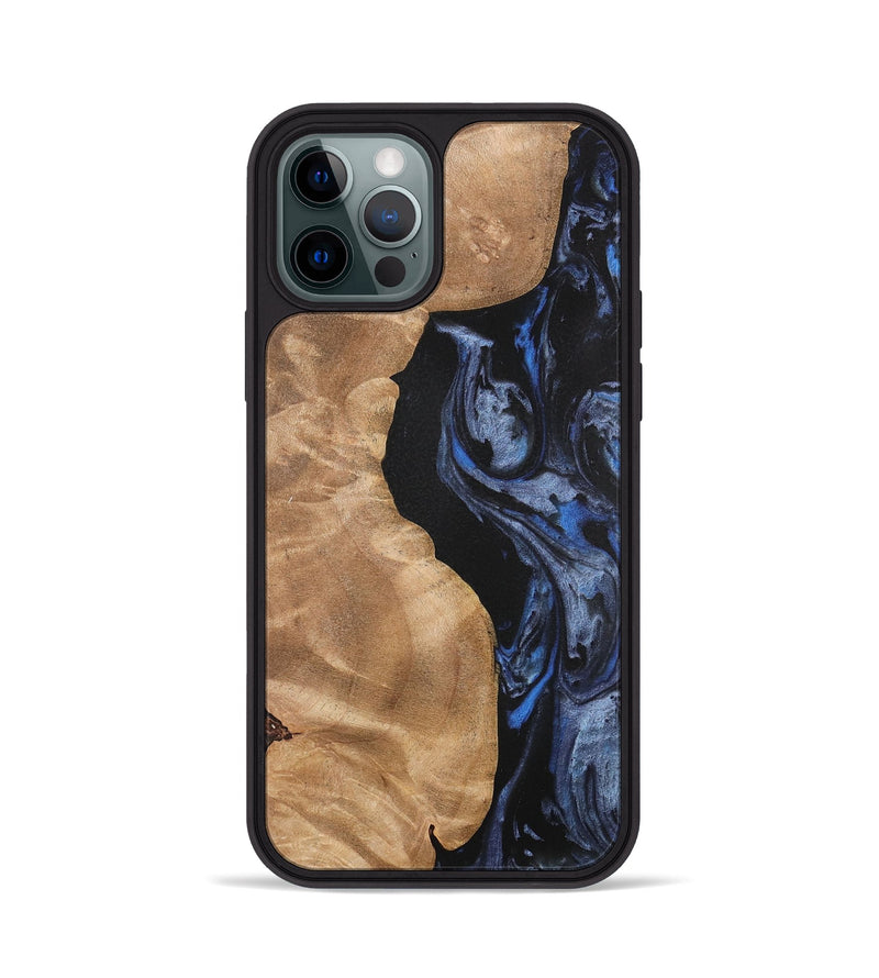 iPhone 12 Pro Wood Phone Case - Renelle (Blue, 732976)