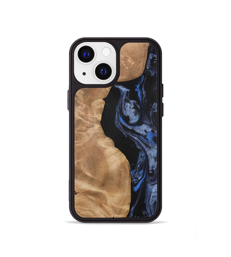 iPhone 13 mini Wood Phone Case - Renelle (Blue, 732976)