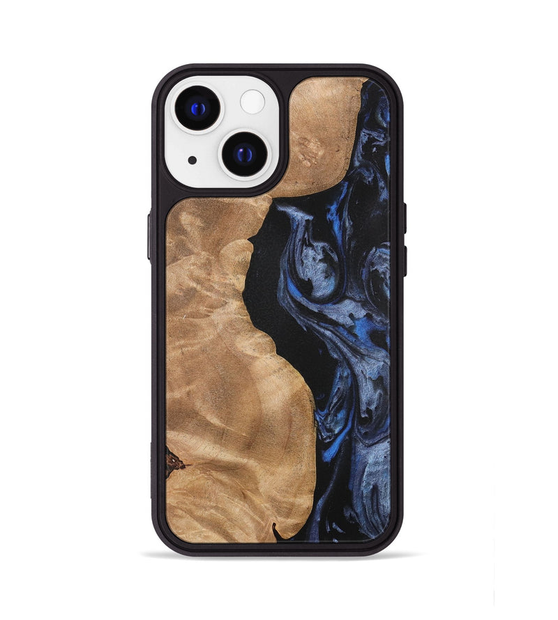 iPhone 13 Wood Phone Case - Renelle (Blue, 732976)