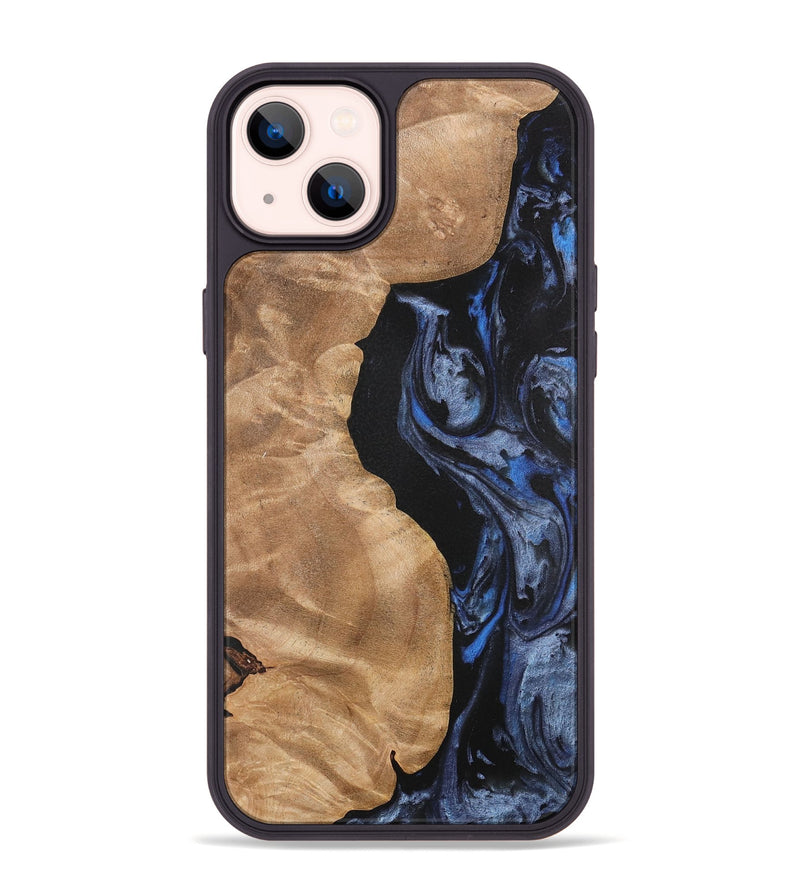 iPhone 14 Plus Wood Phone Case - Renelle (Blue, 732976)