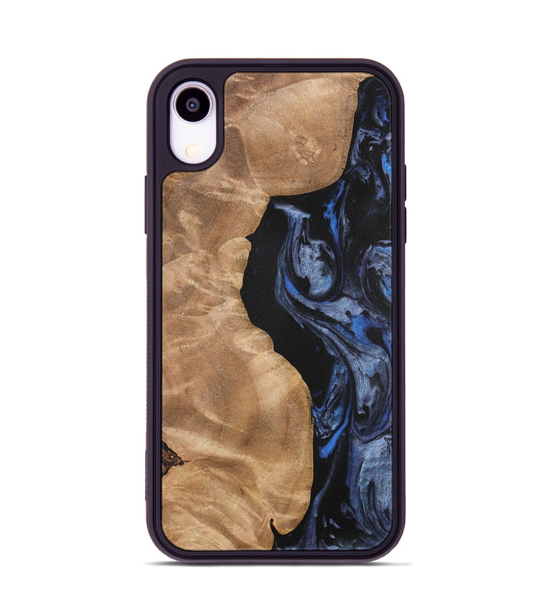 iPhone Xr Wood Phone Case - Renelle (Blue, 732976)