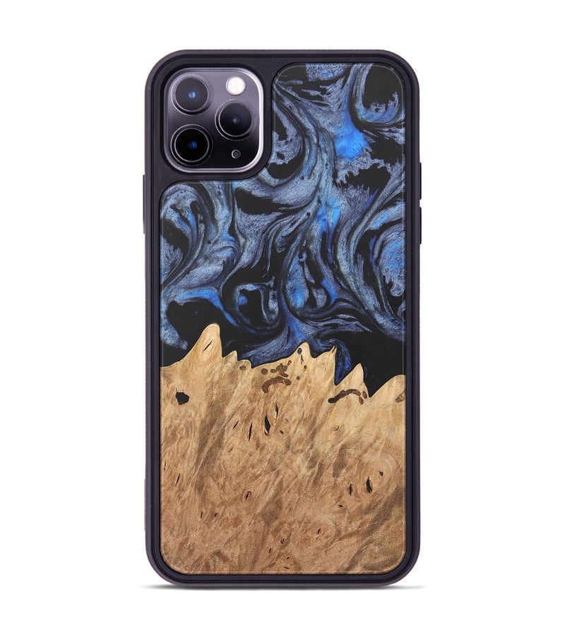 iPhone 11 Pro Max Wood Phone Case - Dasi (Blue, 732980)