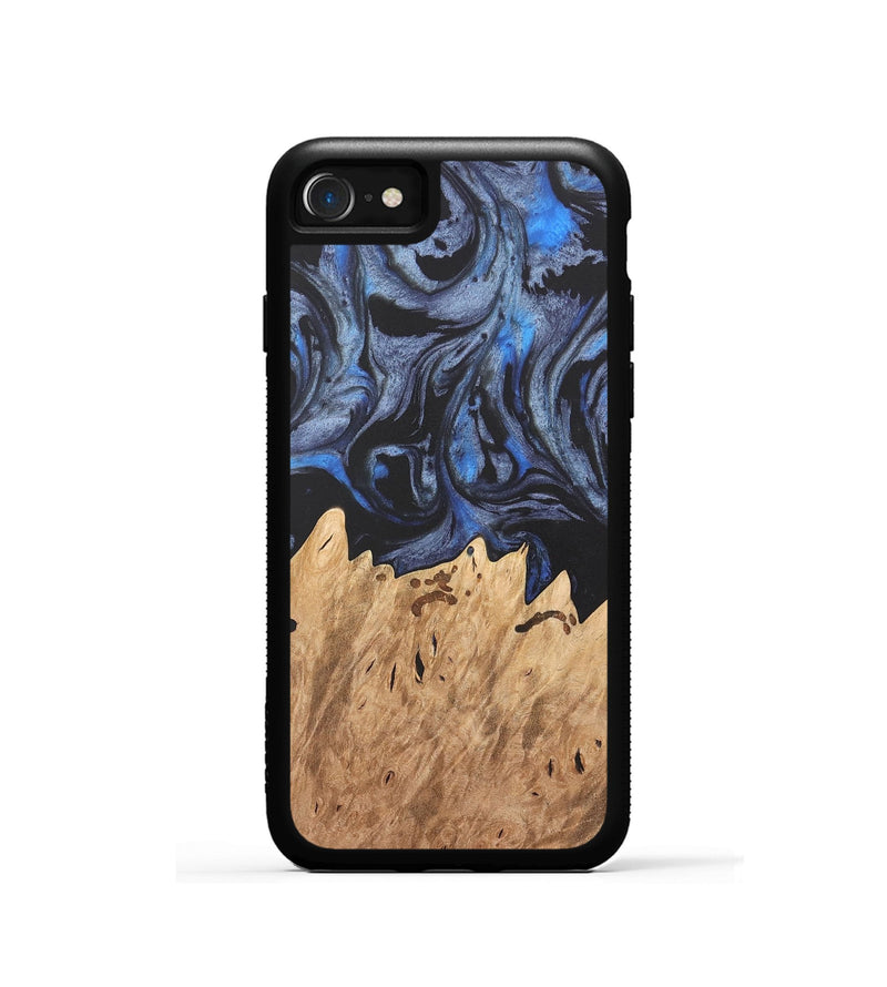 iPhone SE Wood Phone Case - Dasi (Blue, 732980)