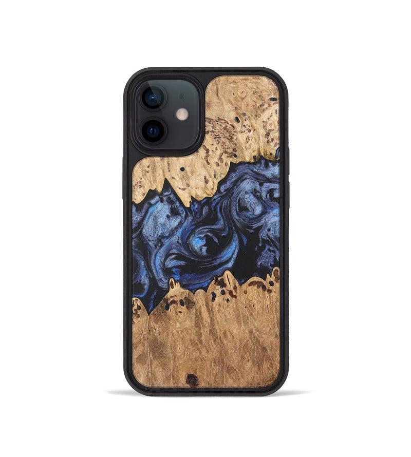 iPhone 12 mini Wood Phone Case - Thekla (Blue, 732983)