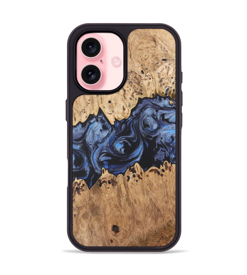 iPhone 16 Wood Phone Case - Thekla (Blue, 732983)