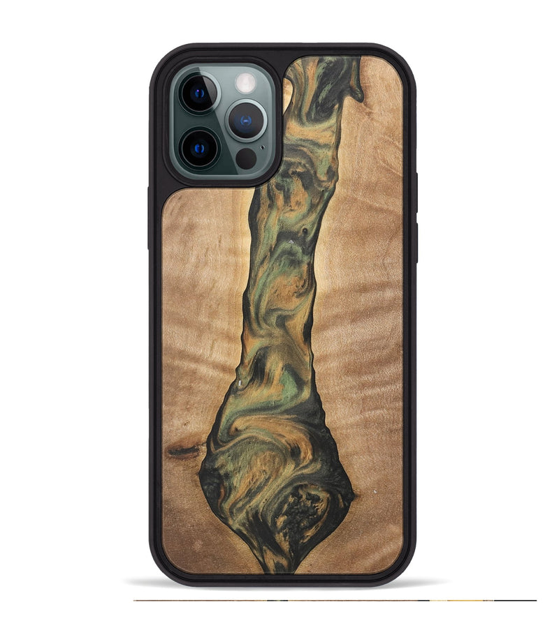 iPhone 12 Pro Max Wood Phone Case - Barnard (Green, 732984)