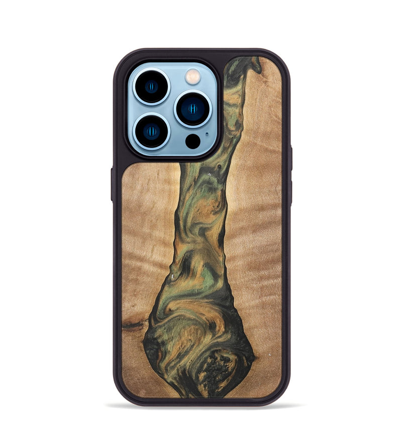 iPhone 14 Pro Wood Phone Case - Barnard (Green, 732984)