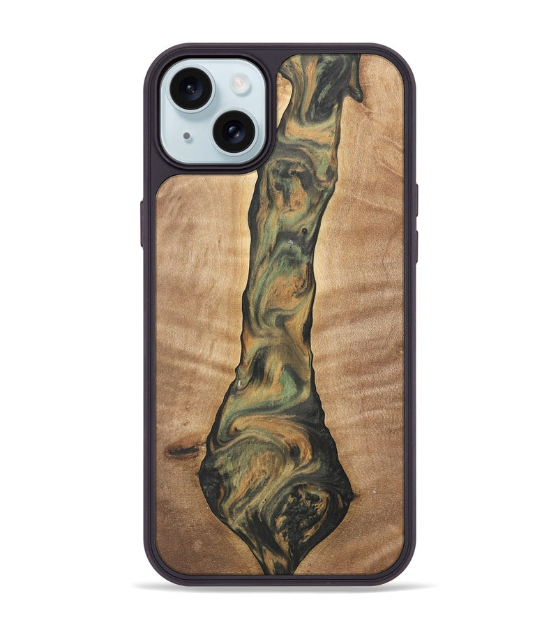 iPhone 15 Plus Wood Phone Case - Barnard (Green, 732984)