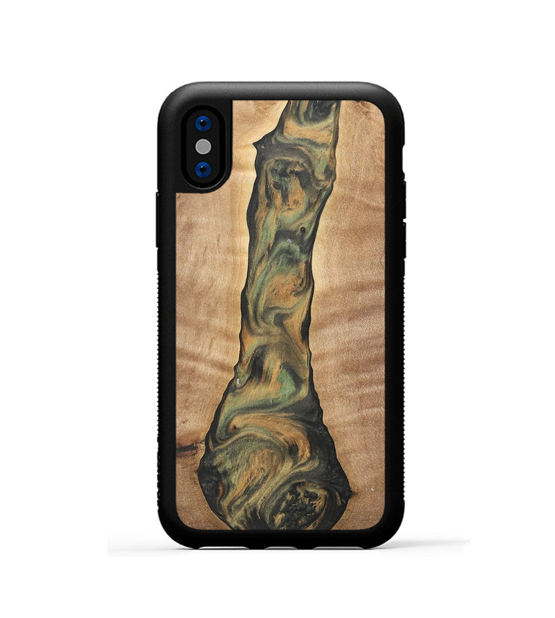 iPhone Xs Wood Phone Case - Barnard (Green, 732984)