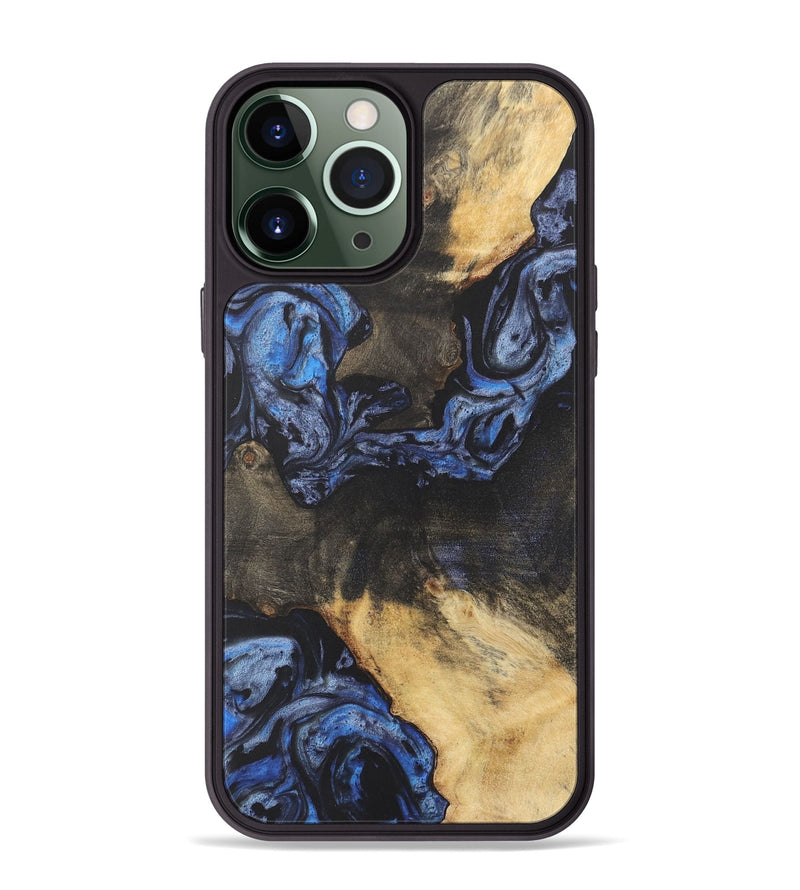 iPhone 13 Pro Max Wood Phone Case - Adelle (Blue, 732985)