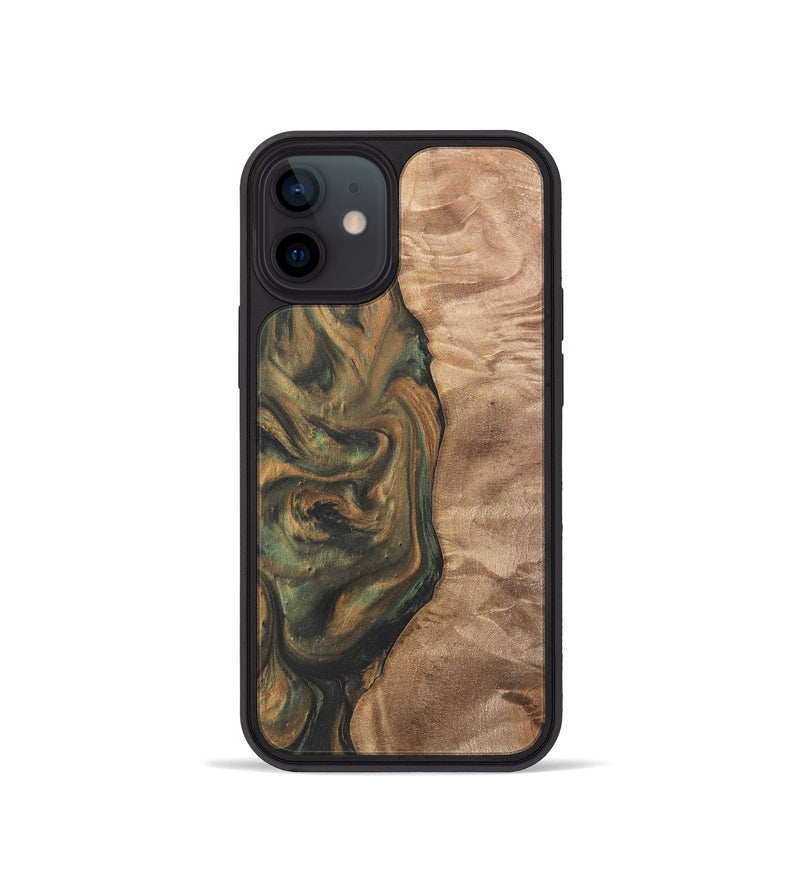 iPhone 12 mini Wood Phone Case - Sergiu (Green, 732987)