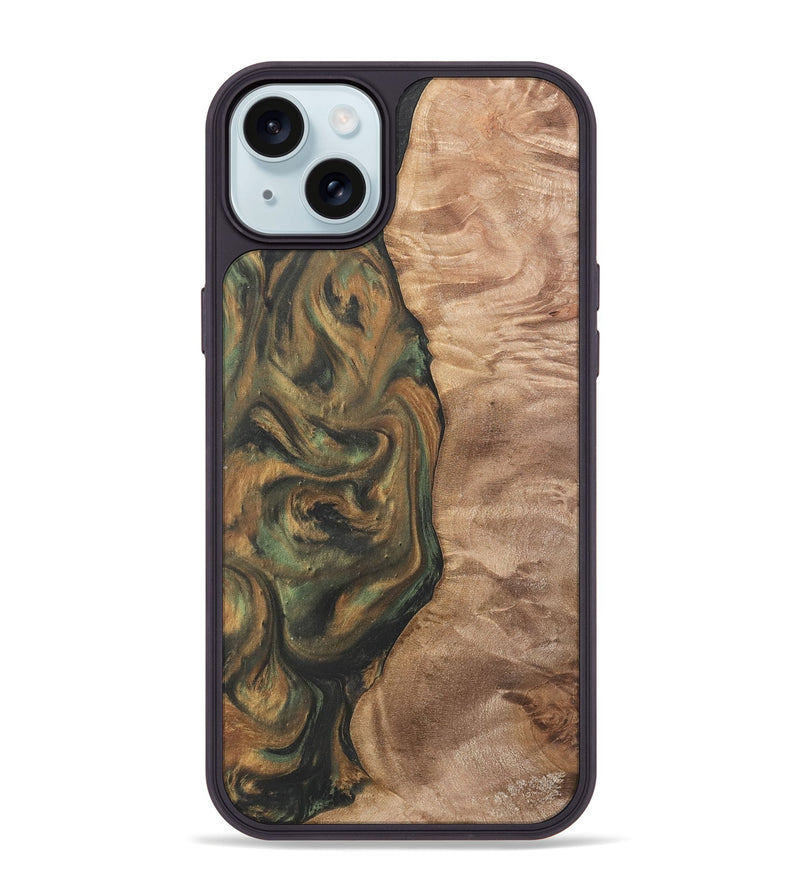 iPhone 15 Plus Wood Phone Case - Sergiu (Green, 732987)