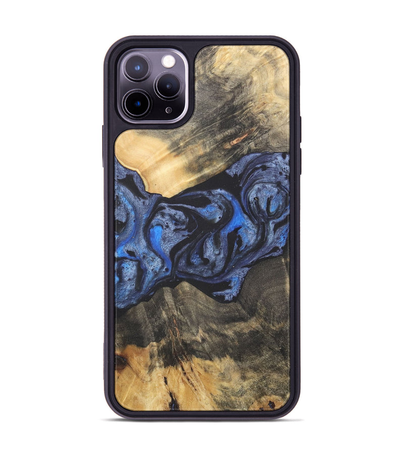 iPhone 11 Pro Max Wood Phone Case - Isaak (Blue, 732989)