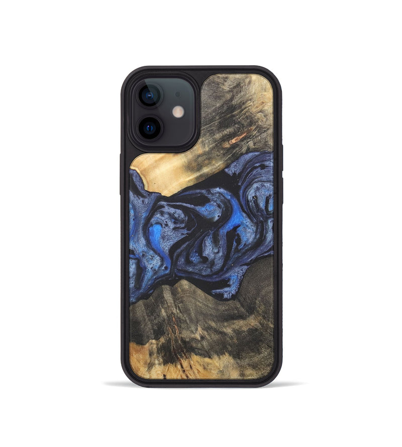 iPhone 12 mini Wood Phone Case - Isaak (Blue, 732989)