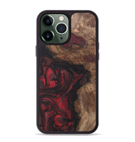 iPhone 13 Pro Max Wood Phone Case - Dida (Red, 733009)