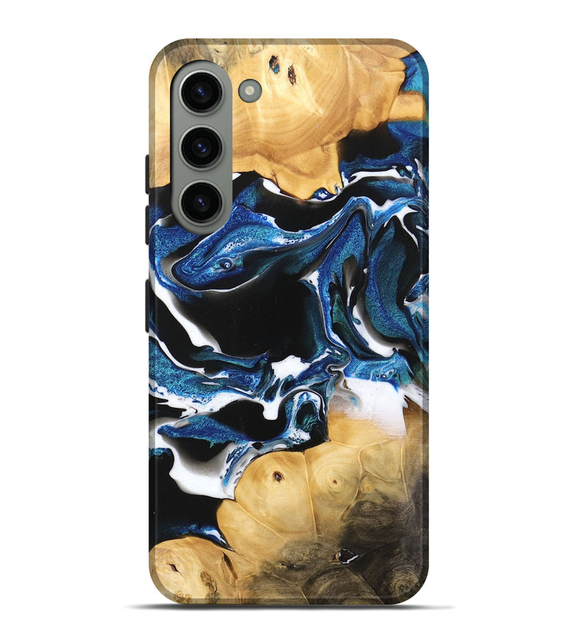 Galaxy S23 Plus Wood Live Edge Phone Case - Josey (Blue, 733010)