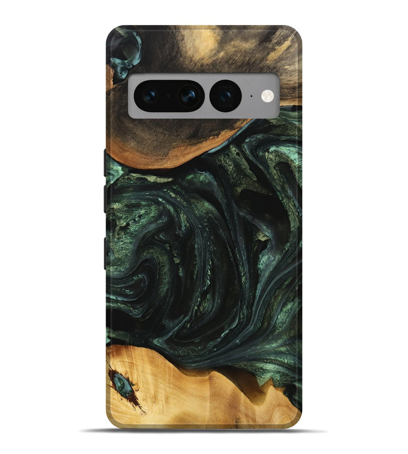 Pixel 7 Pro Wood Live Edge Phone Case - Ofella (Green, 733012)